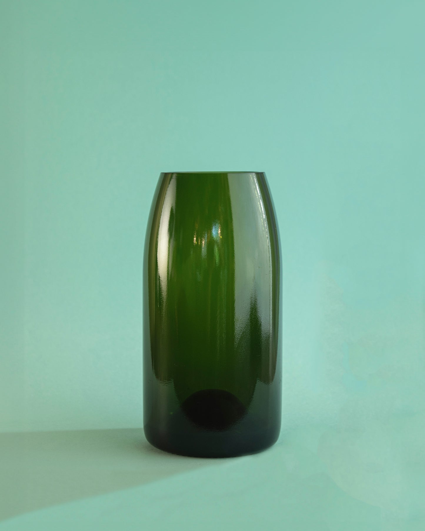 Florero Champa verde, vidrio